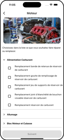 Page de services: pour un client